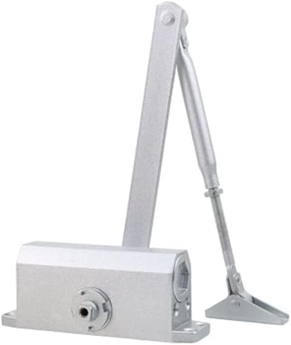Chiudiporta regolabile per porte a battente sinistra/destra, sistema di sicurezza in alluminio con controllo velocità di chiusura adatto per porte da 25 a 45 kg, velocità di chiusura 900 mm/s