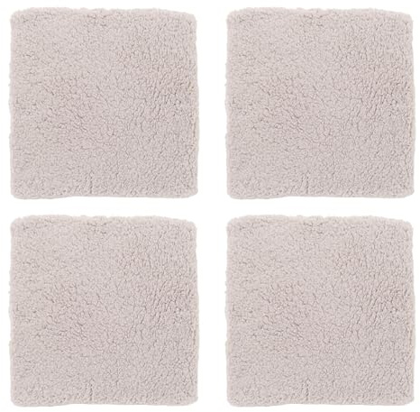 CB Home & Style Teddy Sitzkissen Stuhlkissen flauschig extra weich beige Taupe 39x39x4cm (4)