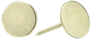 QUARKZMAN Polsternägel Möbel 80 Stück Heftzwecken 16x25mm Reißzwecken Sortiment Kohlenstoffstahl Für Zuhause Sofa DIY Dekorative Nagelköpfe Nägel Gold