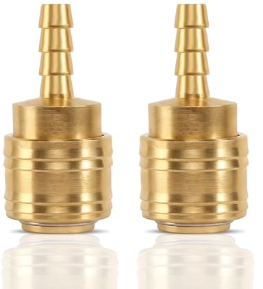 Druckluftkupplung 2 Stück Schnellkupplung Druckluft NW 7,2 mit Schlauchtülle Schnellkuppler mit 8mm Schlauchtülle Kompressor Schnellkupplung für Druckluft-Anschluss
