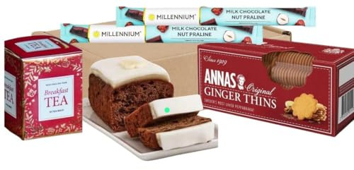 Traditional English Tea Gift Set Afternoon Tea Hamper Contains: Tea, Biscuit Packs, Chocolate,Cake in a Box