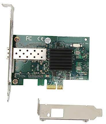 Tarjeta de Red PCIe X1 de un Solo Puerto SFP, Adaptador LAN PCI Express Ethernet de Puerto LC de 1000 Mbps, tecnología Gigabit Ethernet con Tarjeta de Red de Servidor SFP LC para