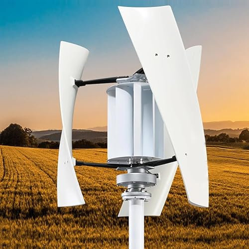 MazmornFly Generador De Turbinas Eólicas Verticales 5000W 9000W 12V 24V 48V 220V 3 Fase con 3 Cuchillas Sin Ruido Turbina Eólica Portátil para Proyectos De Inicio O Luz Callejera 9000W-48V