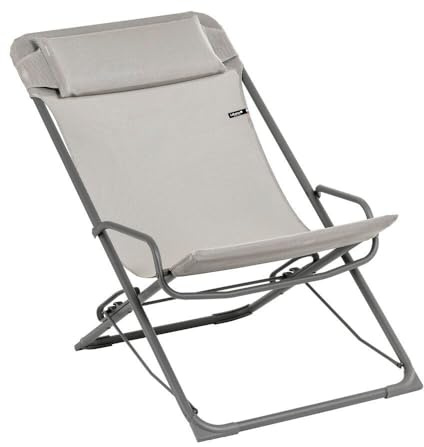Lafuma Sedia a sdraio oscillante pieghevole Transaswing Batyline® Iso (Grigio Terre-Titane)
