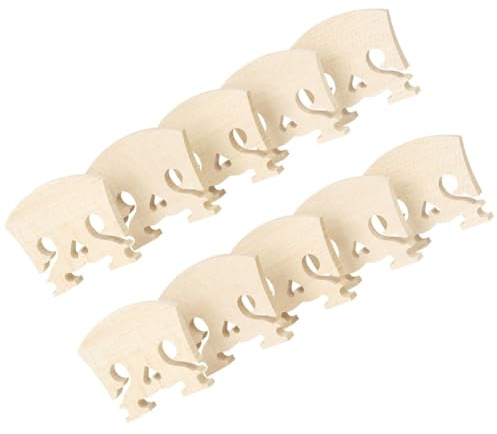 Genérico Accesorios para Violín en Forma de Corazón de Madera de Arce 10 Puentes de Violín Diseño Elegante y Portátil, Ideales para Presentaciones y Grabaciones