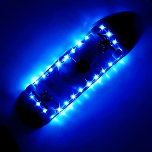 Waybelive LED-Skateboard-Licht, Fernbedienung, 16 Farben, stoßfest, super hell, Skateboard, Longboard, Shortboard, Kind, Grün, Silikon, 192 cm, 4,6 cm, 3 cm, 0,118 kg