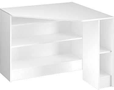 Vicco Eckschreibtisch Alvaro, Winkelschreibtisch, Weiß, 94 x 94 cm