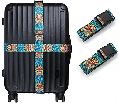 2 cinghie per valigia, tracolla a croce, personalizzabile, verde, per bagagli, regolabili (200 cm x 5 cm), uniche cinghie per valigie, accessori da viaggio, cinghie per il trasporto (2 verdi)