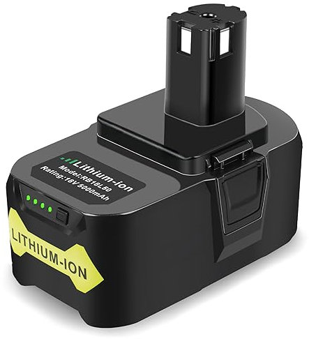 LabTEC 18V 5000mAh Akku Ersatz für Ryobi RB18L50 BPL-1815 BPL-1820G BPL1820 P102 P103 P104 P105 P106 P107 P108 ABP1801 BPP-1813 BPP-1815 BPP-1817 Akku-Elektrowerkzeug mit Kontrollleuchte