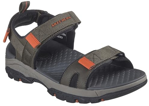 Skechers Men's Tresmen Ryer Sandals, Olive Mesh/Synthetic, 9 UK
