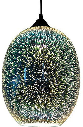 Pendelleuchte 3D Feuerwerk Kronleuchter Echtglas Leuchte Modern Ngelampe Bunt Glas Led Deckenleuchte HäNgelampe HäNgeleuchte Deckenlampen Licht Beleuchtung Wohnzimmer Schlafzimmer