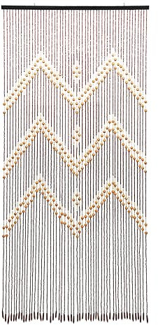 biniliubi Vorhang Mit Holzperlen Raumteiler Holz Bambus Dekoration Schlafzimmer Gewebte VorhäNge BohèMe-Stil Dekorativ Multifunktional TüRvorhang Perlen Door TüRen Curtains TüRvorhäNge Fadenvorhang