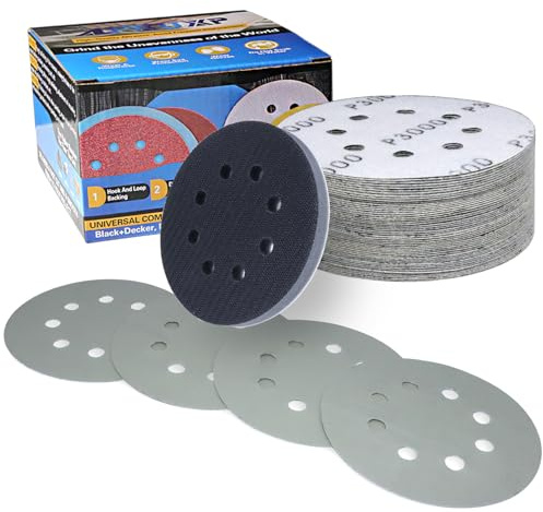 ALPXUXP 81 pièces de papier abrasif 125mm grain 3000 Disques abrasifs à sec et à l'eau pour ponceuse excentrique 8 trous Feuilles abrasives