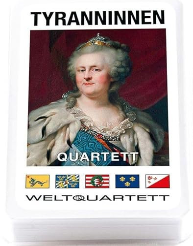 WESTCRAFT Spielquartett Karten Quartett Spiel Tyrannen I-IV Ungeziefer Marien-Erscheinung Junkfood Seuchen (Tyranninnen (Diktator-Frauen))