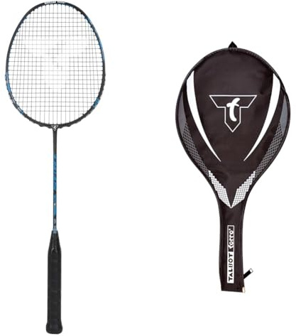 Talbot Torro Badmintonschläger Isoforce 411 & 3/4 Badminton-Schlägerhülle, 449156, schwarz, one Size