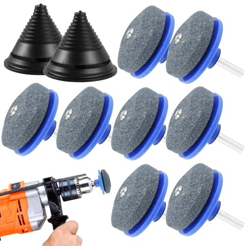 TKSDWBLTY 8 affilacoltelli per tosaerba, riutilizzabili, resistenti all'usura, mola con bilanciatore della lama, accessori per smerigliatura, accessori per la maggior parte dei trapani a mano