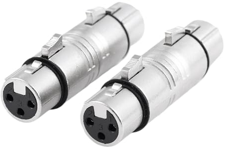 Kznifmk 2 Adaptadores XLR Hembra A XLR Hembra de 3 A XLR Hembra de 3, Cambiador de Género, Convertidor de Extensión de Barril de Micrófono