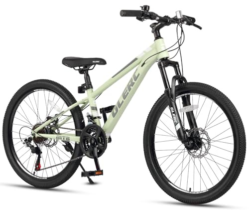 Glerc Skyline 20-24-Zoll Kinder Mountainbike für Jungen Mädchen, Kinderfahrrad für 6-18 Jahre alte Teenager, 21 Speed-Fahrrad mit vorderer Aufhängung & Scheibenbremsen, mehrere Farben