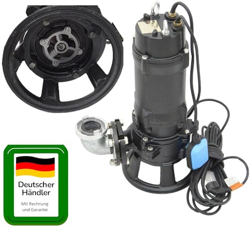 PAG Turbo GmbH® - Industrie Fäkalienpumpe mit Schneidmesser Schmutzwasserpumpe 1,5kW - 230V - 27000L/h