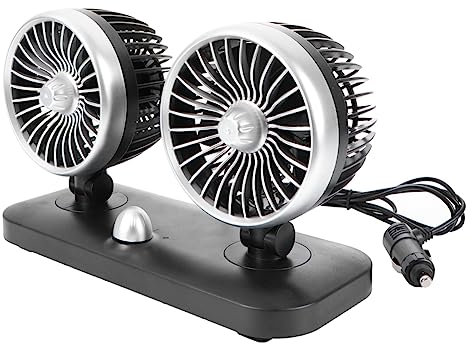 Tofficu Ventilador Usb De Doble Cabezal Para Coche Portátil Ventilador De Aire Para Camión Ajustable Refrigeración Por Agua