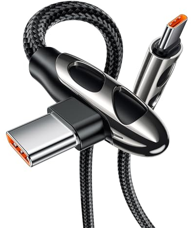 toocki Cable USB C [PD3.1] 240W, 2M Tipo C con Ángulo, Cable Trenzado de Aleación de Zinc, Carga Rápida para MacBook Pro, iPhone 17/16/15/14, Huawei Mate 60 Pro, Samsung Galaxy S24/S23/S22, iPad Pro