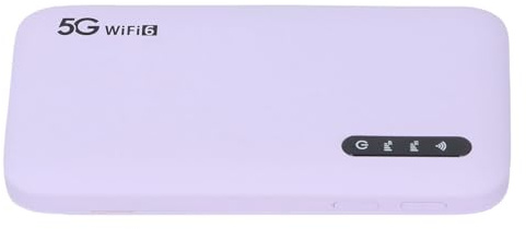 FILFEEL 5G Mobile Hotspot 5G Router WiFi 5G Router Portátil con 6100mAh Batería Nano Ranura SIM Soporte 16 Dispositivos IP67 Impermeable 2,77 Gbps Velocidad de Descarga Púrpura