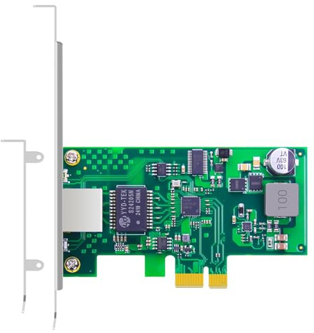 GLOTRENDS ST7481 Tarjeta de Red PoE+ 2.5Gb, Puerto LAN RJ45 Ethernet, Interfaz PCIE 3.1 X1, Soporte de Perfil Regular y Bajo