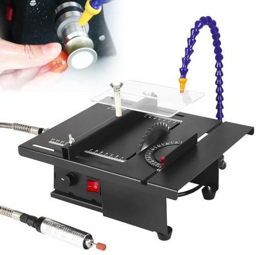 Mini Table Saw - Multi-Functional Adjustable Speed & Angle Cutting Machine for Grinding, Polishing & Engraving - Perfect for DIY Woodworking Projects & Crafts