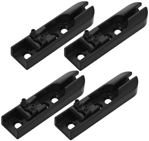 DECHOUS 4 Stück Bass Einzelbrücken für 4-saitige E-bässe in Schwarz Zinklegierung mit Schrauben Split Design für Verbesserten Klang und Außergewöhnliche Stabilität