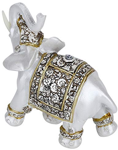 Xiuganpo Simulationstierfigur Als Ornament für Heimdekoration – Blaues und Weißes Porzellan L (Goldenes Porzellan mittlerer Größe)