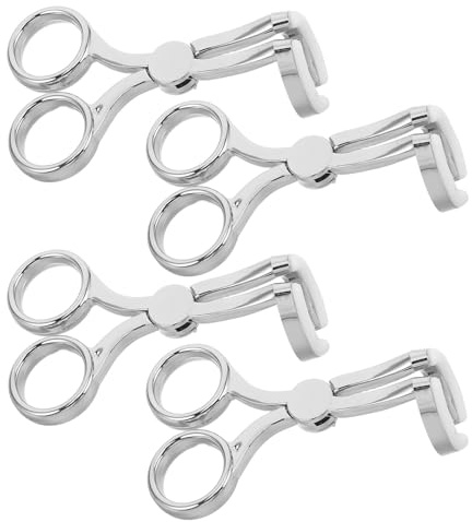 Veemoon Applicateur de Lentilles Invisible 4 Pièces Argenté Outil D'insertion Retrait Sûr et Ergonomique pour Lentilles de Contact Souples Accessoires de Voyage et Usage Quotidien