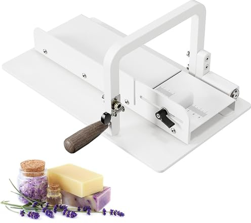Cortador de jabón, cortador de alambre ajustable de un solo brazo con escala milimétrica, cortador manual para jabón hecho a mano, queso, mantequilla, pastel y chocolate
