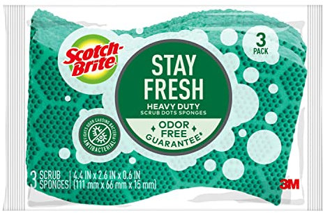 Scotch-Brite 3 Piece Scrub Dots Heavy Duty Sponge