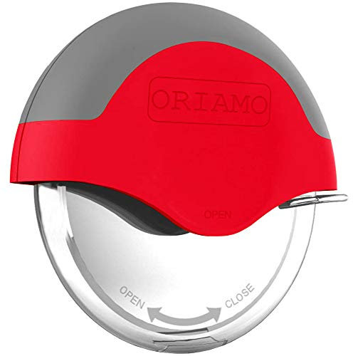 Oriamo® XXL Pizzaschneider – Profi Pizzaroller mit Klingenschutz | Edelstahl Pizza Cutter & Teigrad | Spülmaschinenfest, präzises Schneiden, langlebiger Pizzarad, ideal für Pizza & Teig