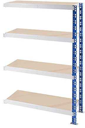 eurokraft | Basic | Universal-Steckregal | stabil | Spanplattenböden | HxBxT 1508 x 1025 x 500 mm | Anbauregal