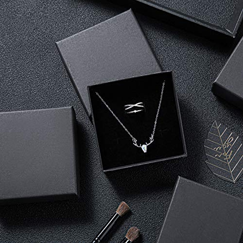12 Pcs Boîte à Bijoux Carré Carton Anneaux Boîtes Bijoux Carton Papier Boîte-Cadeau de Détail pour Colliers Anniversaires Mariages Fête Festivals Anniversaires 5x5x3cm