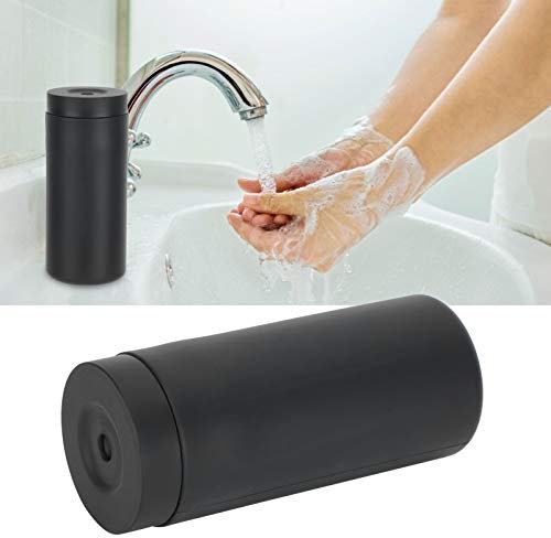 Dispensador de jabón de 240 ml, dispensador de desinfectante de Manos Manual con Tapa, Botella de Silicona Suave, fácil de apretar para Cocina, baño (Negro)