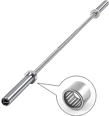 wuuhoo® Langhantelstange Pamela, 201cm olympische Hantelstange 50mm bis 340 KG für Frauen, Langhantel mit 15 KG Eigengewicht, Hantel Stahl verchromt mit gerändeltem Griff - Fitnessgerät für Zuhause