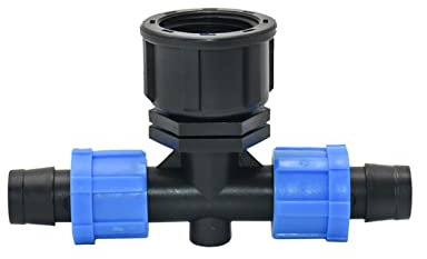 Raccordi per tubi per irrigazione a irrigazione gi Femmina Filo 1/2 da 3/4 a 16 mm Irrigazione Drip Cintura Tee Collettore 2-way Tubo flessibile Connettore Greenhouse Gocciolamento Accessori for irrig