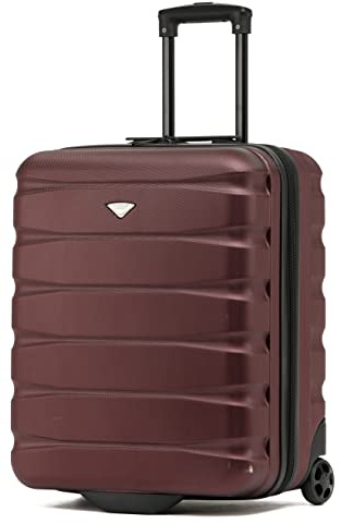 Flight Knight Valigie Rigide in ABS Leggere a 2 Ruote Bagaglio a mano da cabina approvato per le compagnie aeree British Airways e dimensioni massime per easyJet 56x45x25cm