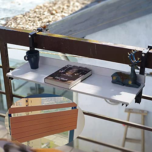 Balkontisch,Klapptisch Balkon Hängetisch Klappbar,Balkonhängetisch Hängetisch Balkon Klappbar,Balkontisch Hängend Hängetisch Für Terrasse, Garten, Balkonklapptisch ( Color : Wit , Size : 80*26cm/31.4*
