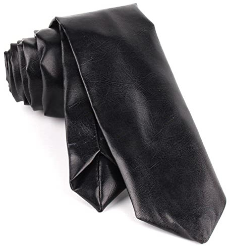 Coritos para Hombres PU Cuero Coritos: Elegante Corbata Sólida para Traje De Negocios De Bodas Y Ropa Casual