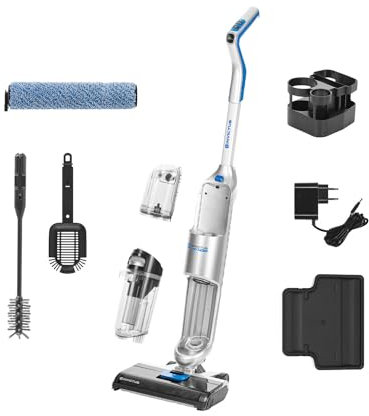 INVICTUS WD7 Kabelloser Akku Nass- und Trockensauger Set 15-tlg, Nass Trockenreinigung Polieren 3 in 1, Dual Tank, Wischsauger für Hartboden Tierhaare