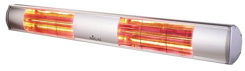 Briconess.com Riscaldatore Stufa termopatio infrarossi da parete per esterno 3000 W Sole Mezzanotte Niklas