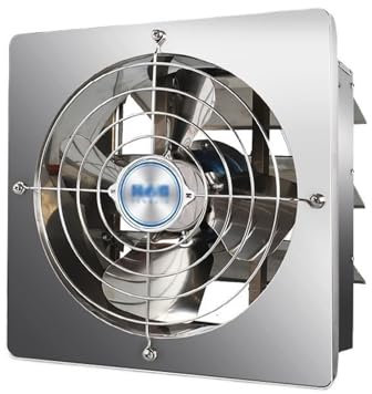 Ventiladores de baño Extractor de acero inoxidable Extractor de cocina Tipo de ventana Potente ventilador de ventilación silencioso Extracción de humo Extractor doméstico Extractores de aire ( Size :
