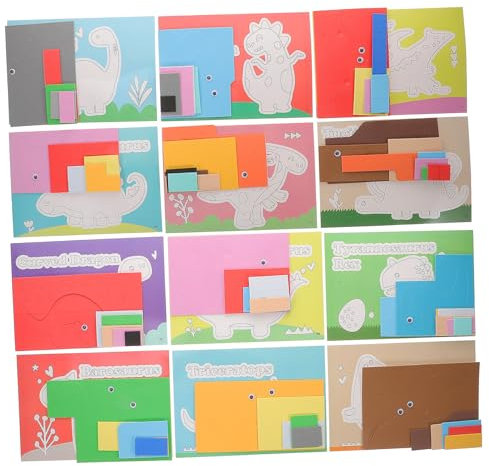 ifundom 12stücke Lustige Tier Puzzle Aufkleber Tier Aufkleber Form Puzzle Spielzeug Zuordnungsspielzeug Form Lernspielzeug Frühes Lernspielzeug Heimdekor