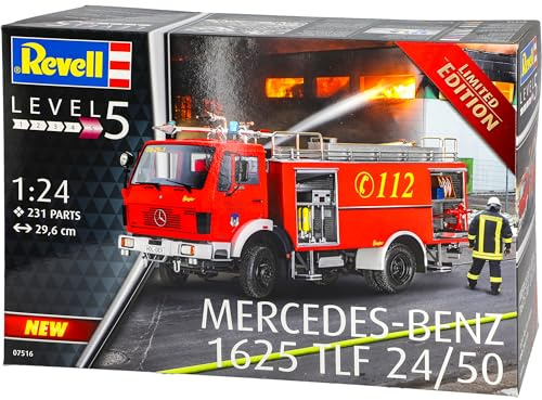 Mercedes-B 1625 TLF 24/50 Feuerwehr 07516 Bausatz Kit 1/24 Revell Modell Auto