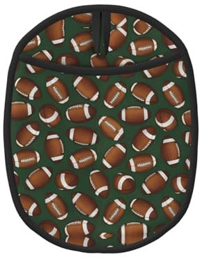 Set di presine e guanti in silicone verde a forma di pallone da calcio, resistenti al calore, per cucinare, cuocere e piatti caldi