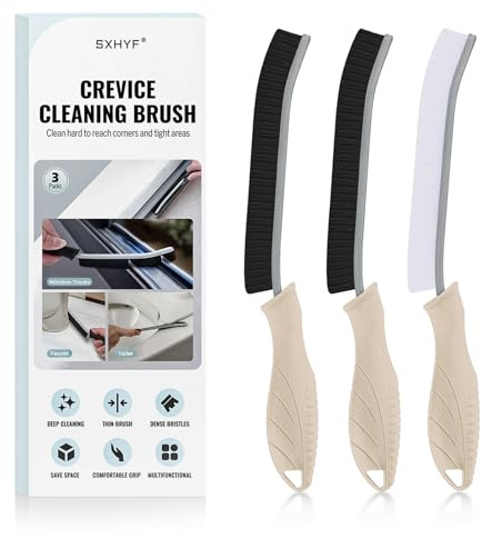 Sxhyf Brosse Nettoyage, Brosse De Nettoyage des Interstices, Brosse Joint Carrelage, Outils Ménagers pour La Cuisine, La Salle De Bain Et Le Véhicule (Tapioca)