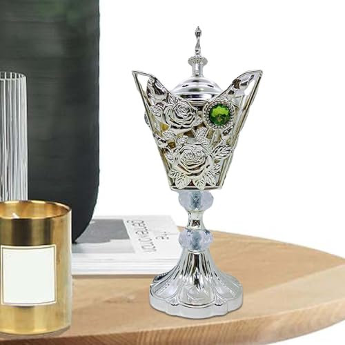 Weihrauchbrenner für die Kirche, Elektrischer Räuchergefäß aus Metall, Räucherstäbchenhalter im arabischen und nahöstlichen Stil für Zuhause, Hoteldekoration, Aromatherapie-Ornament